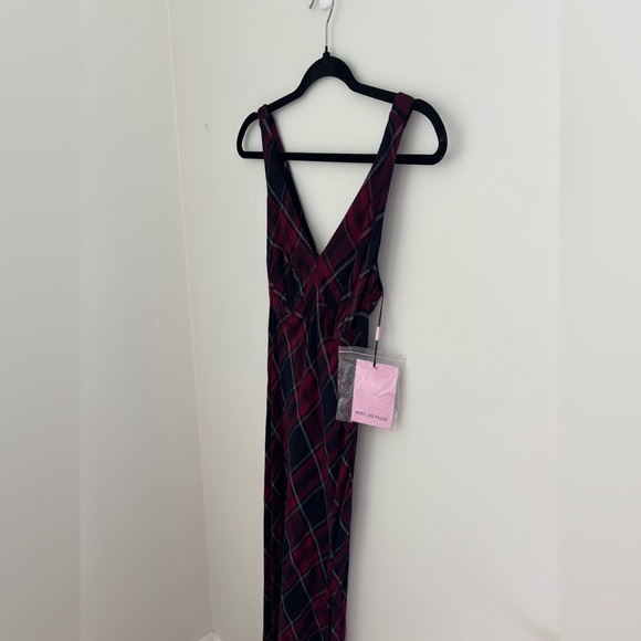 REVOLVE Navy and Red Plaid Maxi Dress - Picture 7 of 8